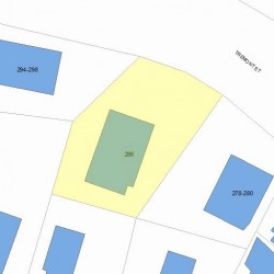 286 Tremont St, Newton MA 02458-2143 plot plan
