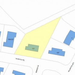 131 Warwick Rd, Newton MA 02465-1747 plot plan