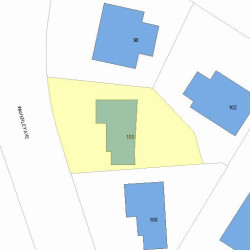 100 Waverley Ave, Newton MA 02458-2401 plot plan