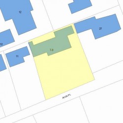 7 Avon Pl, Newton MA  02458-1511 plot plan