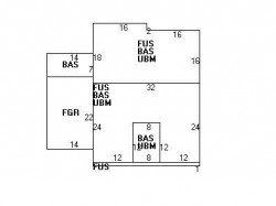 25 Fessenden St, Newton MA  02460-1117 floor plan