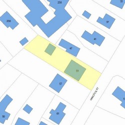 51 Hancock St, Newton MA 02466-2308 plot plan
