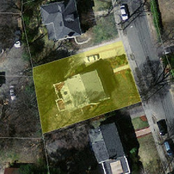 129 Beaumont Ave, Newton MA 02460-2315 aerial view