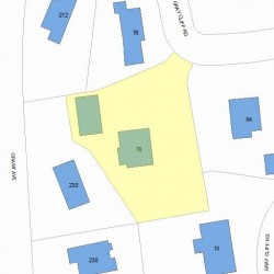 70 Gray Cliff Rd, Newton MA  02459-2017 plot plan