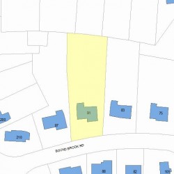 91 Bound Brook Rd, Newton MA 02461-2014 plot plan