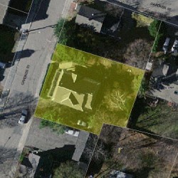 106 Gardner St, Newton MA  02458-1405 aerial view