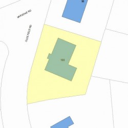 100 Olde Field Rd, Newton MA  02459-2720 plot plan