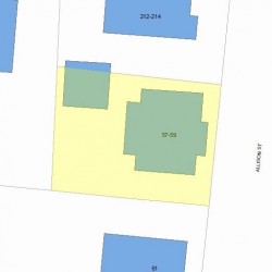 59 Allison St, Newton MA 02458-1044 plot plan