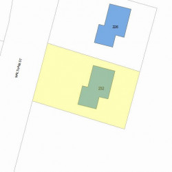 232 Waltham St, Newton MA 02465-1749 plot plan