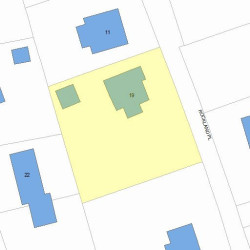 19 Rockland Pl, Newton MA  02464-1214 plot plan