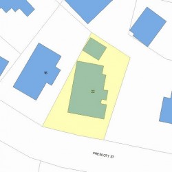 22 Prescott St, Newton MA 02460-1614 plot plan