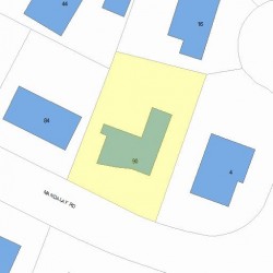 90 Mandalay Rd, Newton MA  02459-1337 plot plan