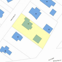 56 Hartford St, Newton MA  02461-1517 plot plan