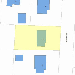 11 Fairfield St, Newton MA  02460-2107 plot plan