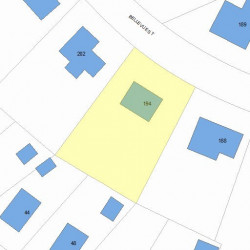 194 Bellevue St, Newton MA 02458-1813 plot plan