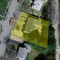 14 Grayson Ln, Newton MA  02462-1009 aerial view