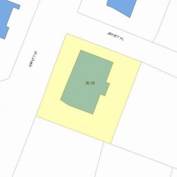 38 Jewett St, Newton MA  02458-1506 plot plan