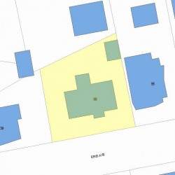 99 Erie Ave, Newton MA 02461-1515 plot plan