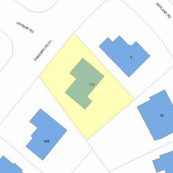 132 Greenwood St, Newton MA 02459-3013 plot plan