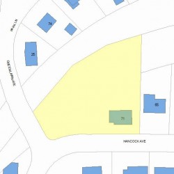 71 Hancock Ave, Newton MA 02459-1746 plot plan