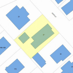 27 Cook St, Newton MA  02458-1311 plot plan