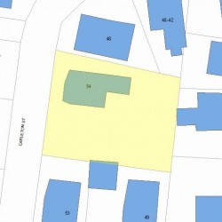 54 Carleton St, Newton MA 02458-1604 plot plan