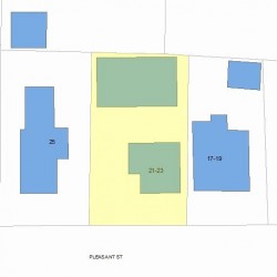21 Pleasant St, Newton MA 02459-1812 plot plan