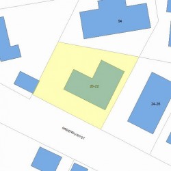 22 Greenough St, Newton MA  02465-2213 plot plan