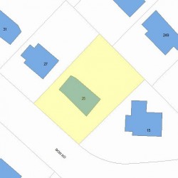 25 Bow Rd, Newton MA 02459-2555 plot plan