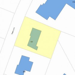 190 Temple St, Newton MA 02465-2316 plot plan