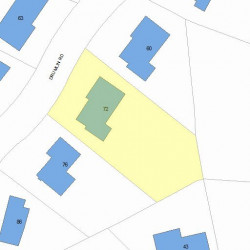 72 Drumlin Rd, Newton MA  02459-2807 plot plan