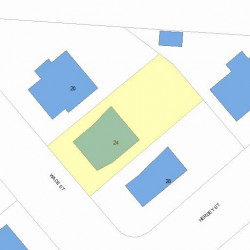 24 Wade St, Newton MA  02461-1715 plot plan