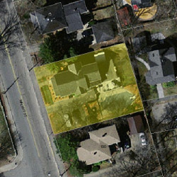 182 Walnut St, Newton MA 02460-1610 aerial view
