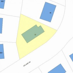 55 Colgate Rd, Newton MA  02462-1304 plot plan