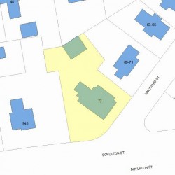 77 Hartford St, Newton MA 02461-1540 plot plan
