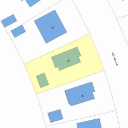 29 Oxford Rd, Newton MA 02459-2407 plot plan