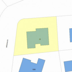52 Warren Rd, Newton MA 02468-1223 plot plan