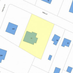11 Fern St, Newton MA 02466-2206 plot plan
