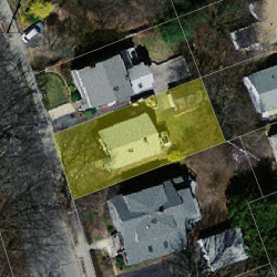44 Circuit Ave, Newton MA 02461-1603 aerial view
