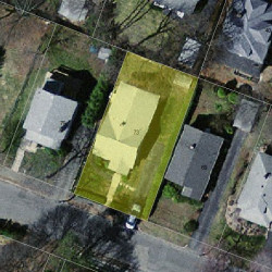 73 Charlemont St, Newton MA  02461-1909 aerial view