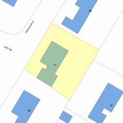 92 Sheridan St, Newton MA 02465-1056 plot plan