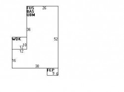 240 Bellevue St, Newton MA  02458-1815 floor plan