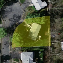 99 Lovett Rd, Newton MA  02459-3107 aerial view
