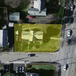92 Clinton Pl, Newton MA 02459-1141 aerial view