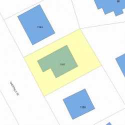 1146 Chestnut St, Newton MA  02464-1309 plot plan