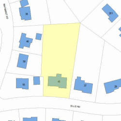 45 Ellis Rd, Newton MA 02465-2916 plot plan