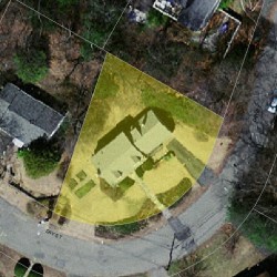 107 Day St, Newton MA  02466-2921 aerial view