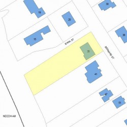 35 Bernard St, Newton MA 02461-1935 plot plan