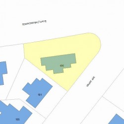 496 Commonwealth Ave, Newton MA 02459-1604 plot plan