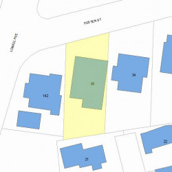 40 Foster St, Newton MA  02460-1511 plot plan